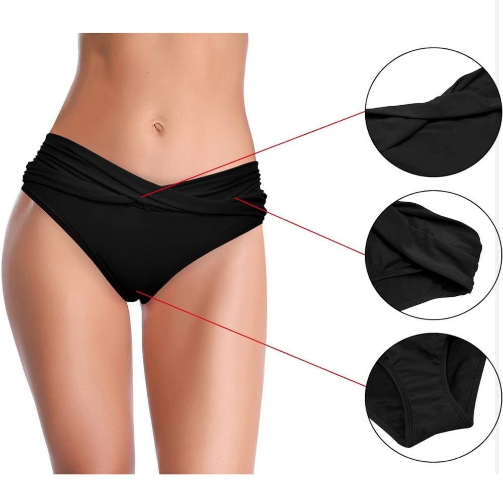 SHEKINI Women's Bikini Bottom Twist Front
